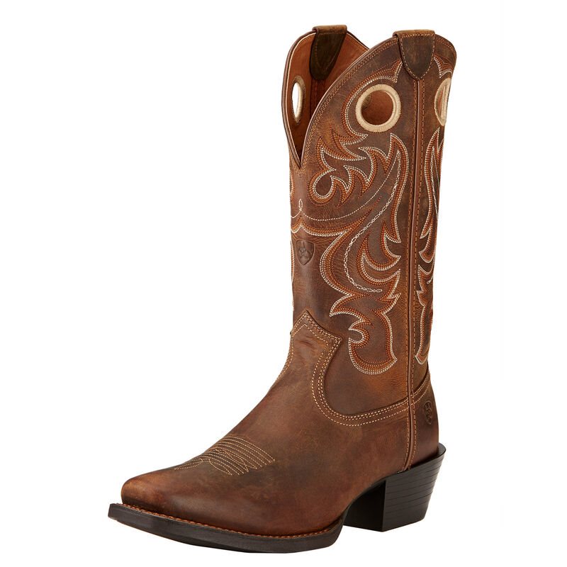 Ariat Sport Square Toe Kahverengi Western Csizma Erkek (28511-048)